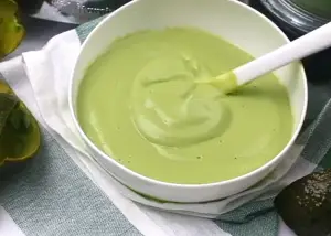 Avocado and milk puree in Baby food  8 months