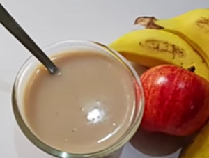 Apple and banana puree.