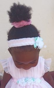 Baby with lots of hair; black baby hair products 