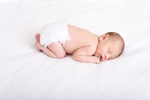 Sleeping baby; Cluster feeding newborn