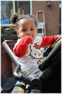 Black baby with clean soft hair