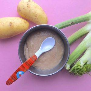 potato and leek porridge.Bedtime snacks to help toddler-sleep