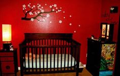 Red color for baby  room 