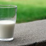 Milk in a water glass (
Half-and-half.) 